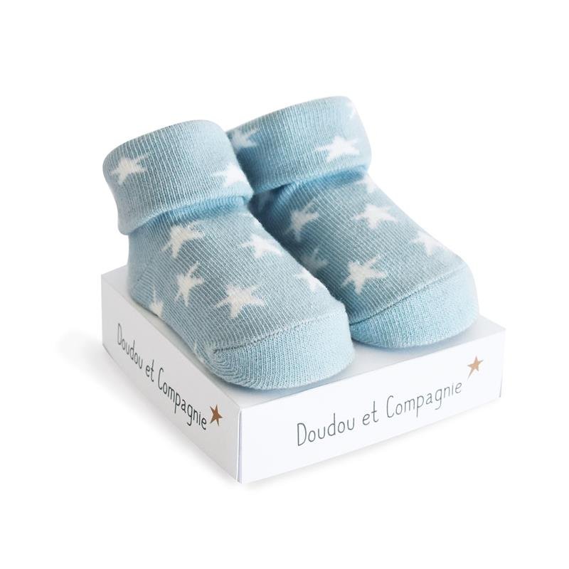 DouDou et Compagnie Paris DouDou et Compagnie Ponožky pro miminko | modré s hvězdičkami