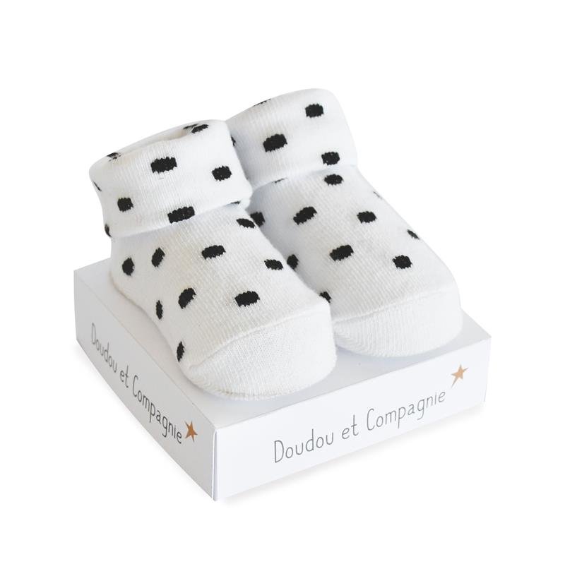 DouDou et Compagnie Paris DouDou et Compagnie Ponožky pro miminko | černý puntík
